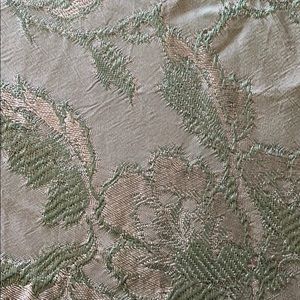 Vintage Burlington Mills tablecloth. Green floral